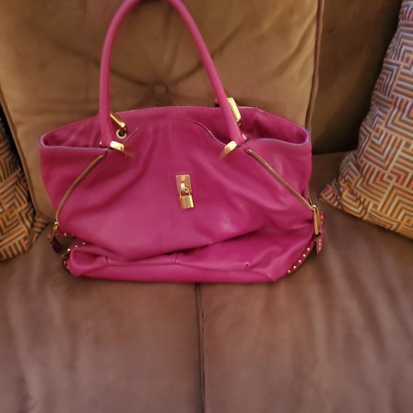 Mark Jacobs hot pink/leather handbag with gold hardware - Picture 2 of 2